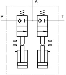 Направляющий трехлинейный двухпозиционный клапанный гидрораспределитель 2/3-ГРНК25.320