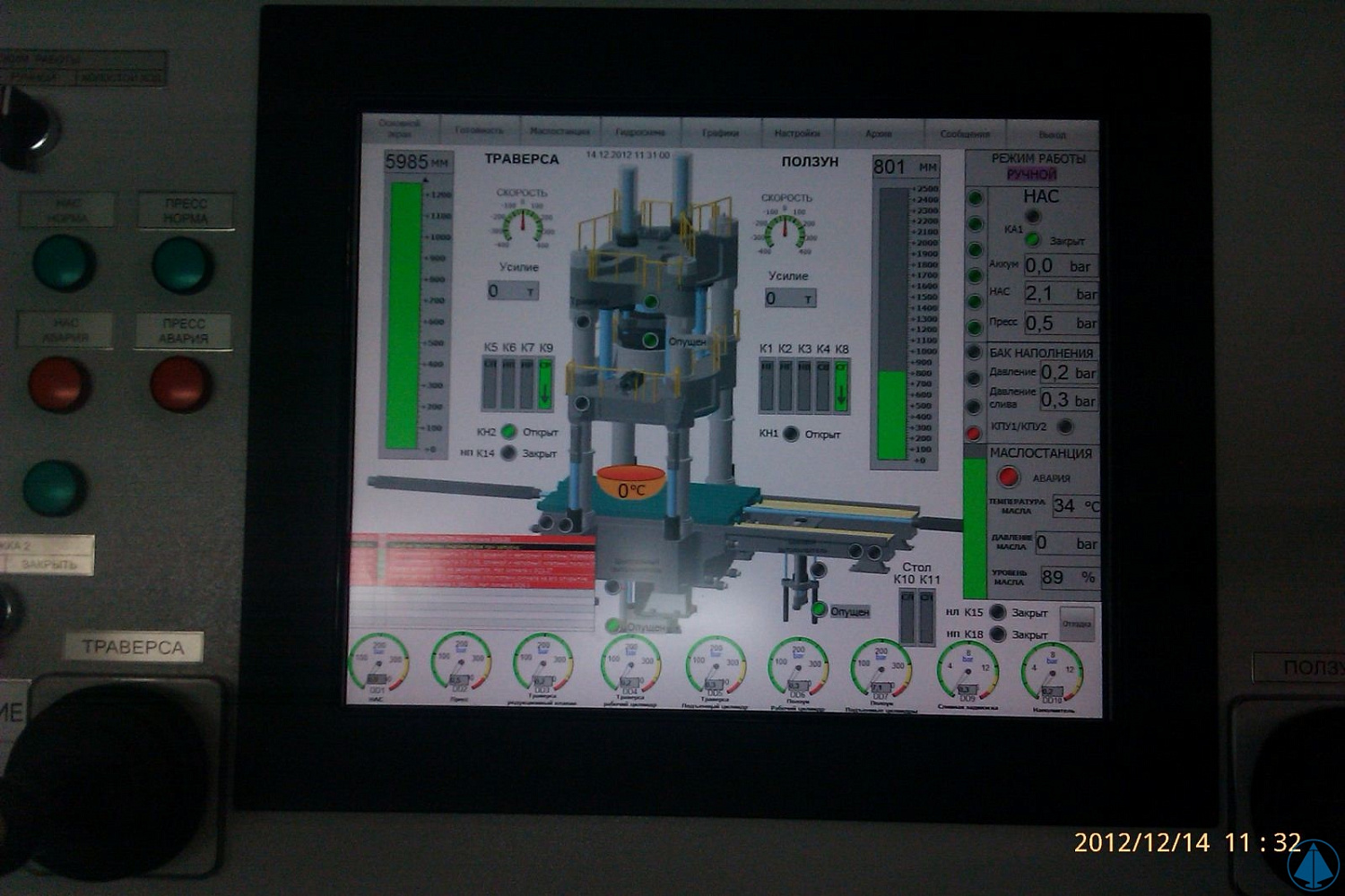 Успешно завершена модернизация штамповочного пресса усилием 6500тс  ООО "УрИЦ" завершил реконструкцию гидравлической системы и системы управления штамповочного пресса двойного действия на ОАО «Уралхиммаш», г. Екатеринбург